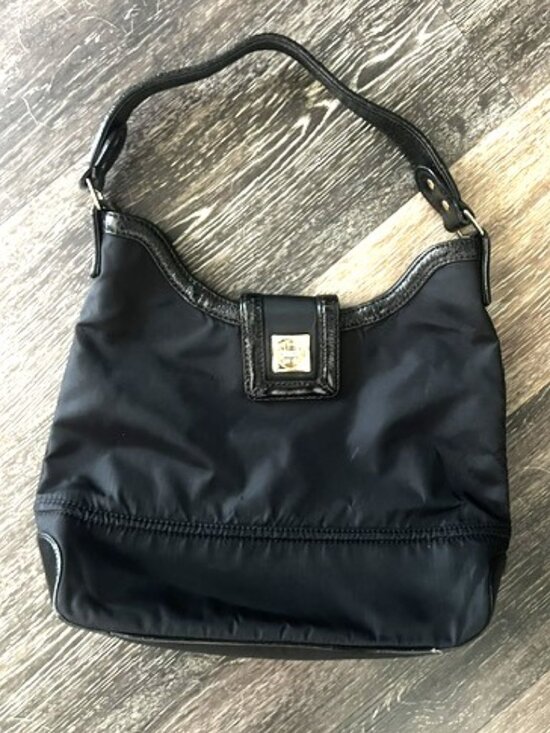 kate spade Handbags - Women's Kate Spade Handbag Black Purse, Purple inside. So Clean Excellent Cond!